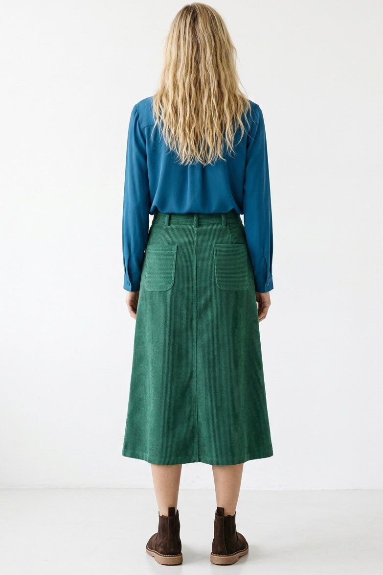 Sabrina Cord Skirt | Eden Green