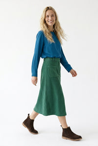 Sabrina Cord Skirt | Eden Green