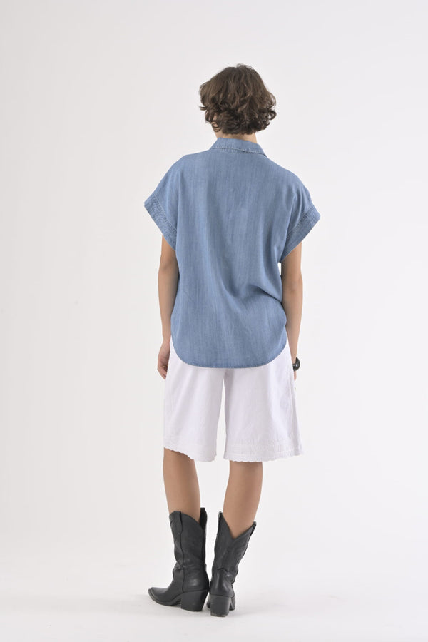 Thana Embroidered Chambray Shirt